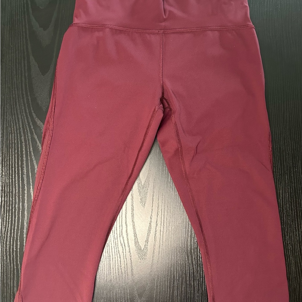 Lululemon Athletica Burgundy Capri Leggings